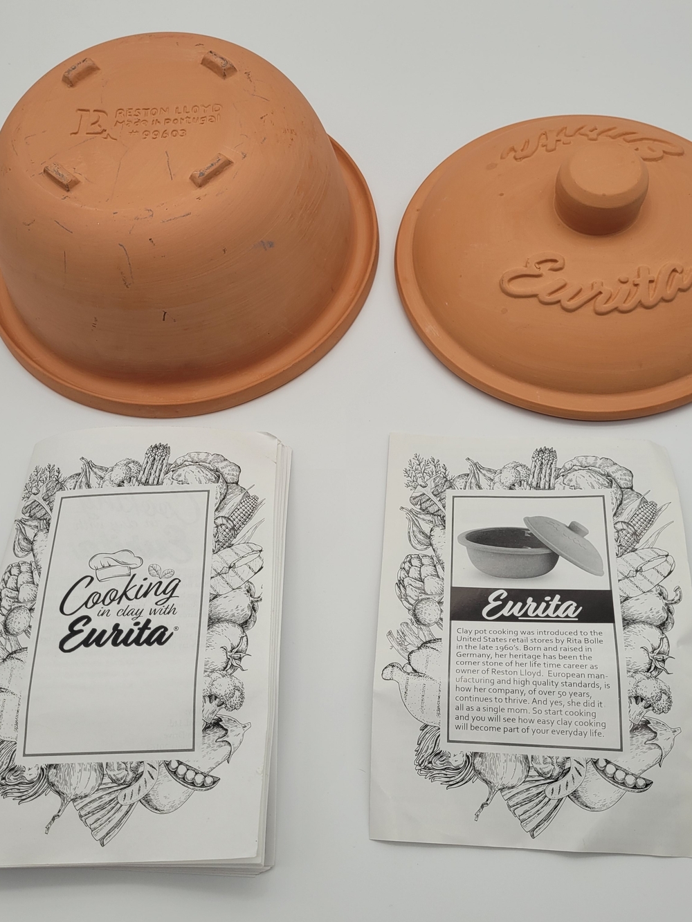 Terracotta Clay Cooking Pot and Lid - Eurita 2 Qt #99603